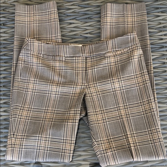 Milly Pants - Milly Slim Fit Plaid Trouser Pants Size 6